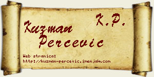 Kuzman Perčević vizit kartica
